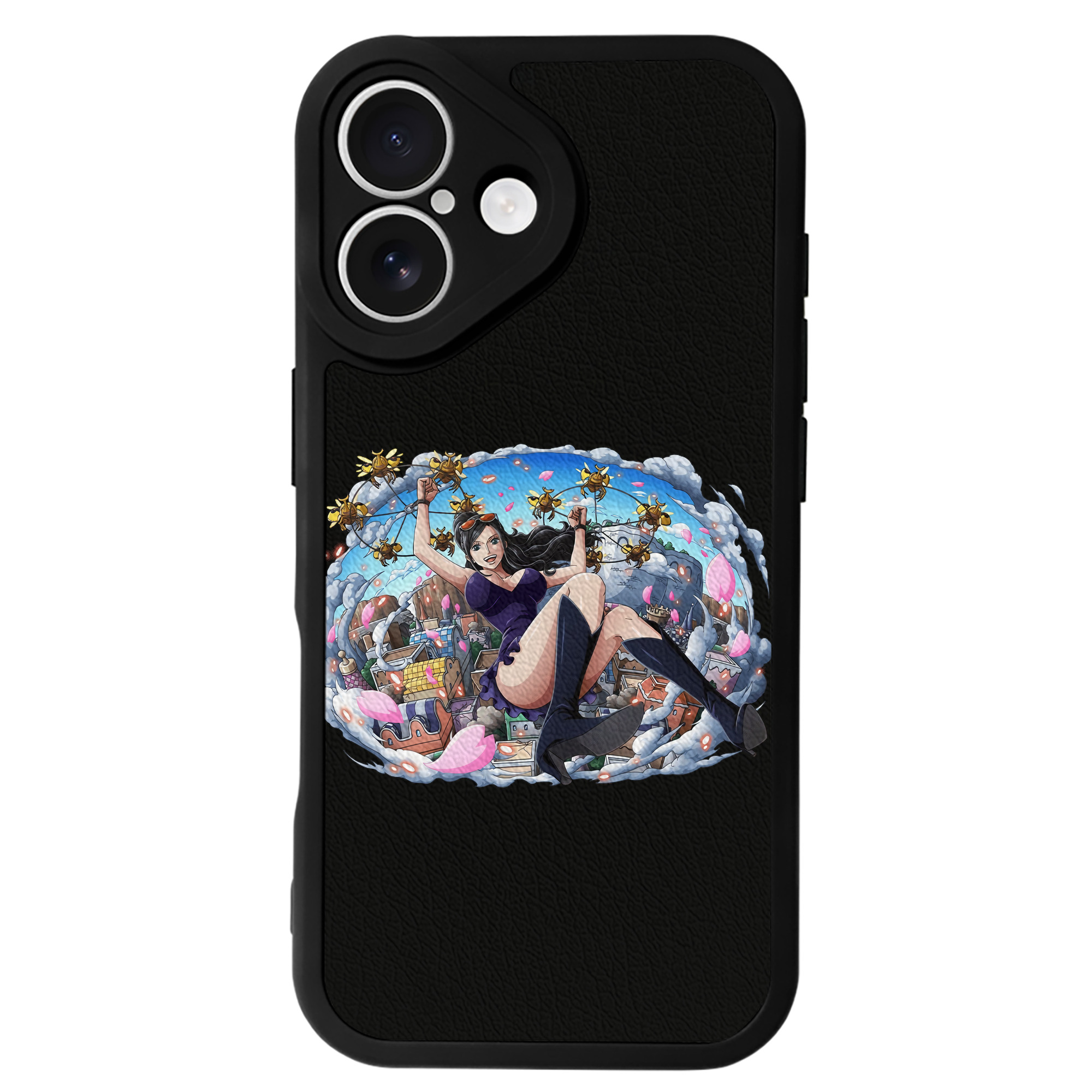（画像用） ワンピース ニコ・ロビン ONE PIECE Nico Robin 【iPhone 16シリーズ対応】シリコンスマホケース（レザー調） 材質：シリコン